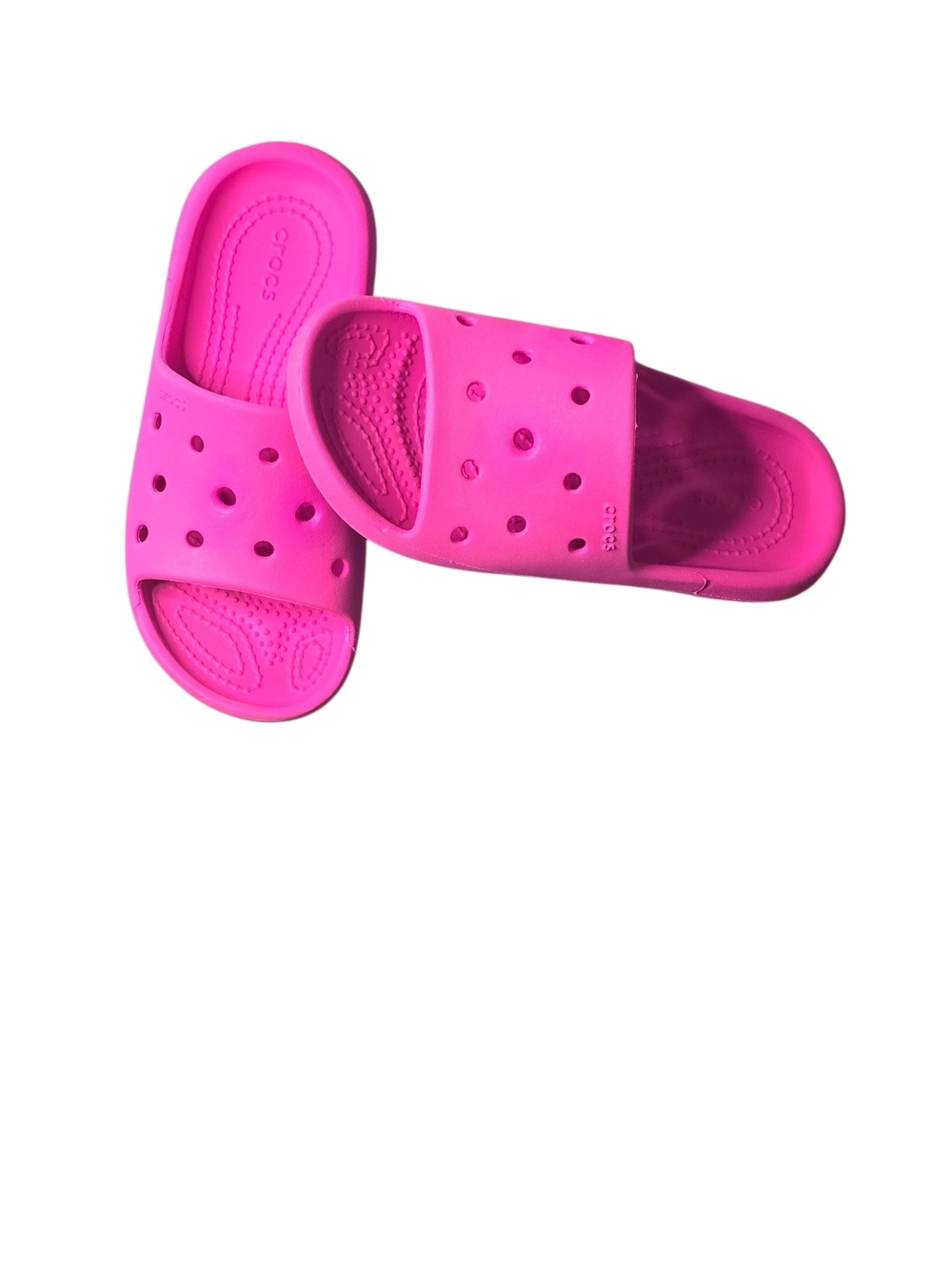 Little Girls CROCS Slide Sandals - Bright Pink